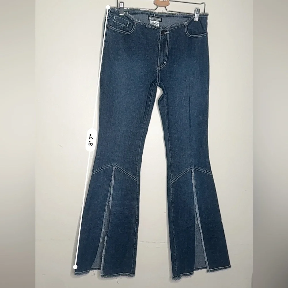 Vintage Y2K Gasoline Flare Jeans Dark Wash Size 13 - Picture 10 of 13